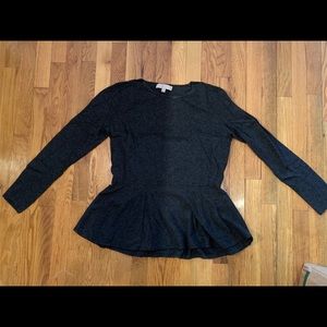 LOFT Wool Mix Peplum Sweater
